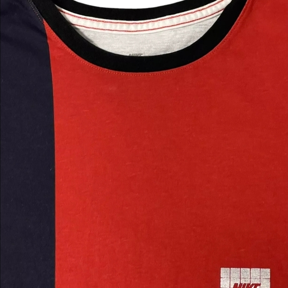 Men’s The Nike Tee Red White & Blue Color Blocking T-Shirt Adult X-Large - Picture 3 of 6